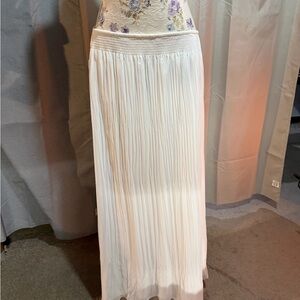 Crepe Pleated Maxi Skirt